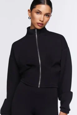 Funnel Neck Zip-Up Jacket