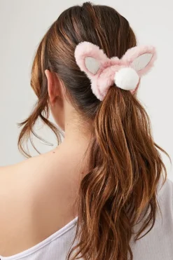 Fuzzy Bunny Scrunchie