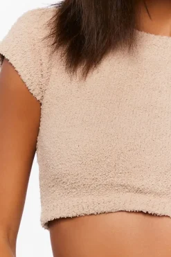 Fuzzy Cropped Lounge Tee