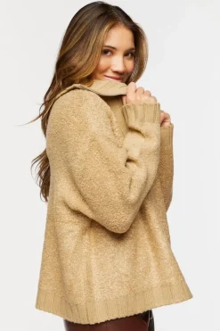 Fuzzy Half Zip-Up Sweater