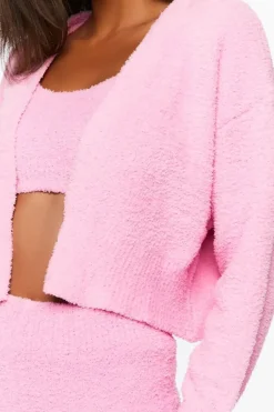 Fuzzy Knit Cardigan Sweater
