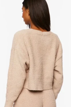 Fuzzy Knit Cardigan Sweater