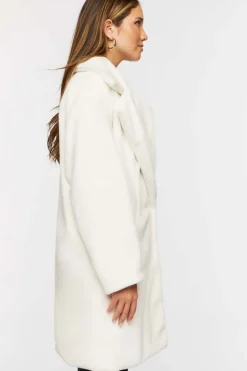 Fuzzy Knit Longline Coat