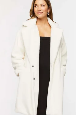 Fuzzy Knit Longline Coat