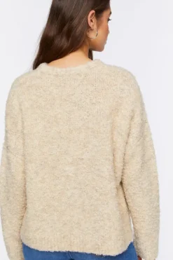 Fuzzy Knit Long Sleeve Sweater