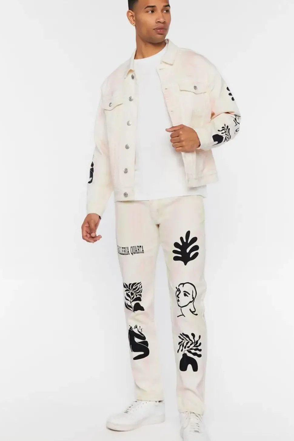 Galleria Quarta Graphic Slim-Fit Jeans