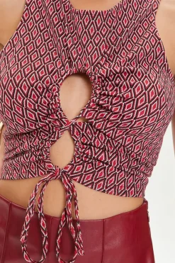 Geo Print Crop Top