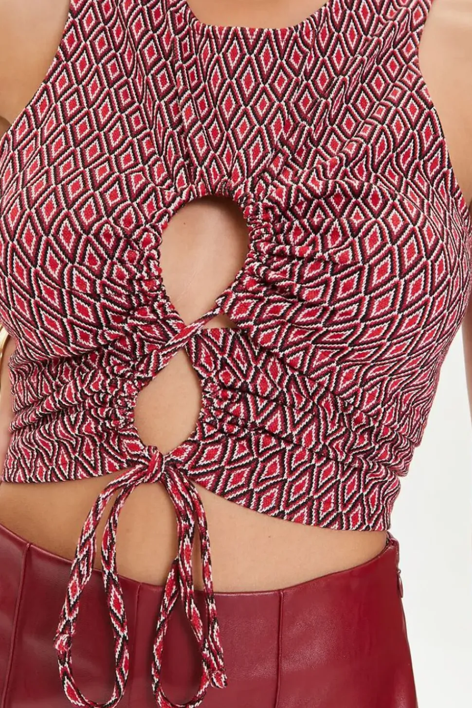 Geo Print Crop Top