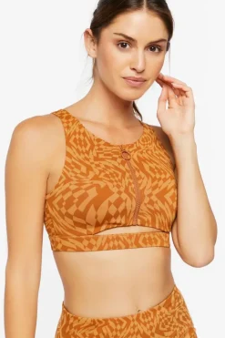 Geo Print Longline Sports Bra