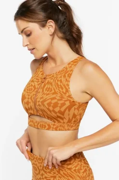 Geo Print Longline Sports Bra