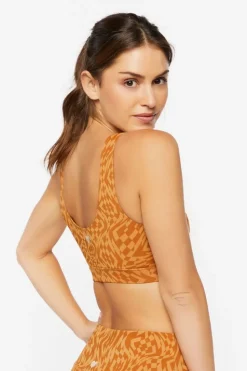 Geo Print Longline Sports Bra