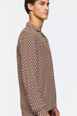 Geo Print Long-Sleeve Shirt
