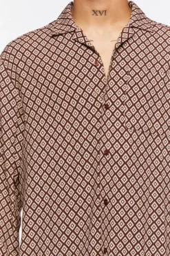 Geo Print Long-Sleeve Shirt