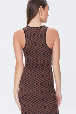 Geo Print O-Ring Cutout Dress