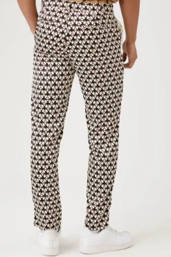 Geo Print Slim-Leg Pants