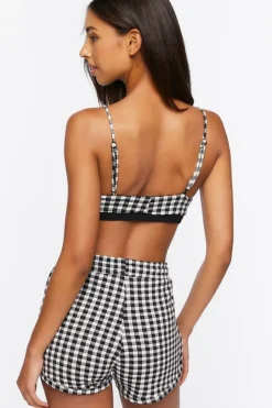 Gingham Crop Top & Shorts Set