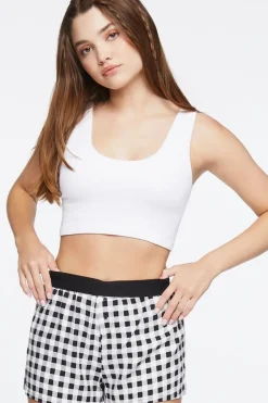 Gingham High-Rise Pajama Shorts