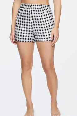 Gingham High-Rise Pajama Shorts