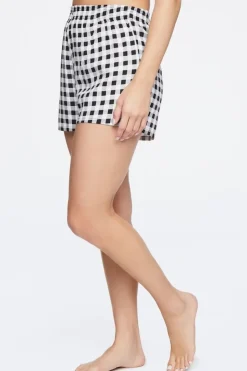 Gingham High-Rise Pajama Shorts