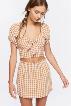 Gingham Mini Skort