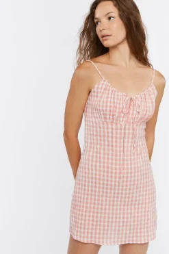 Gingham Plaid Mini Cami Dress