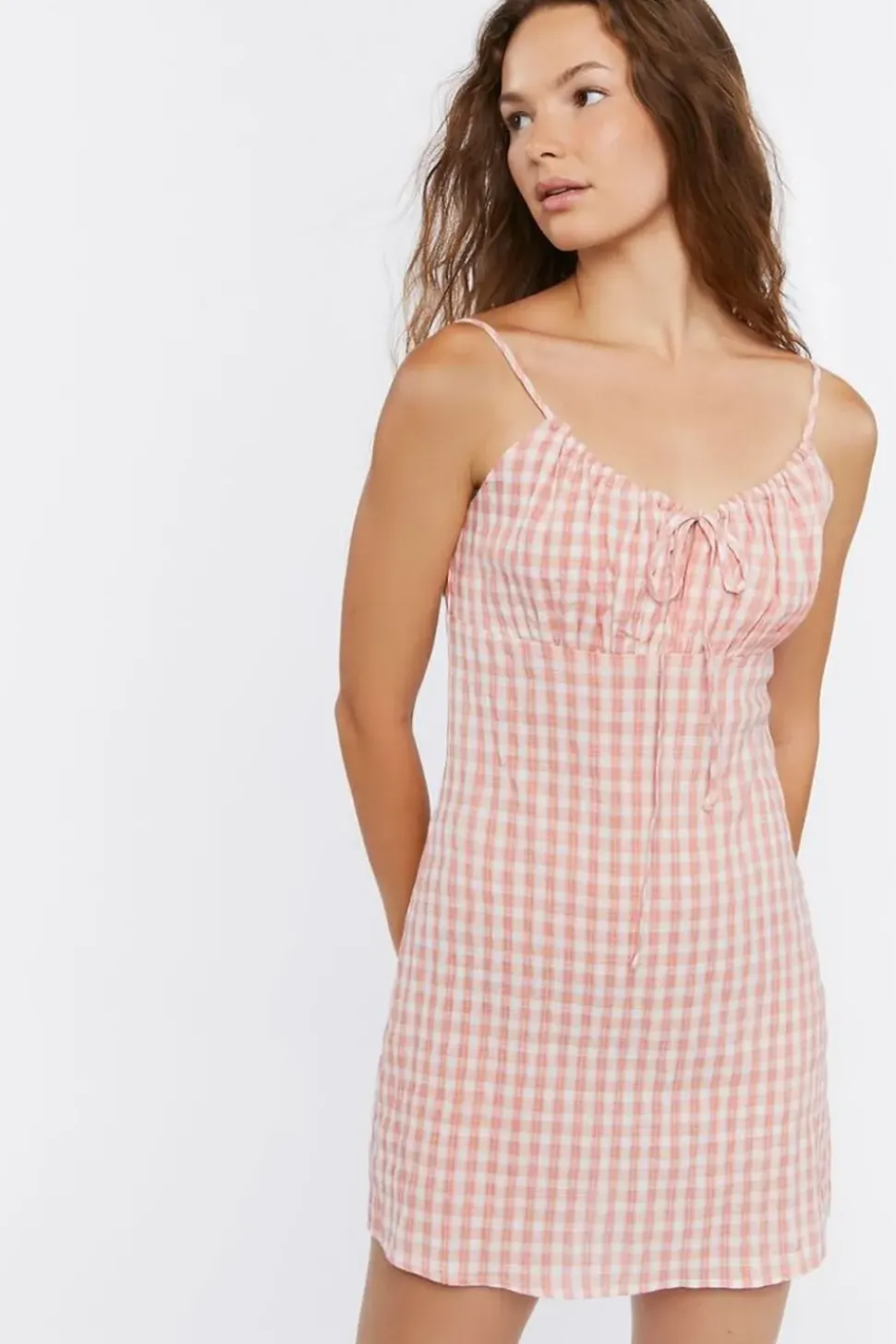 Gingham Plaid Mini Cami Dress