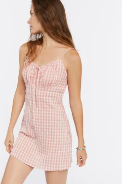 Gingham Plaid Mini Cami Dress