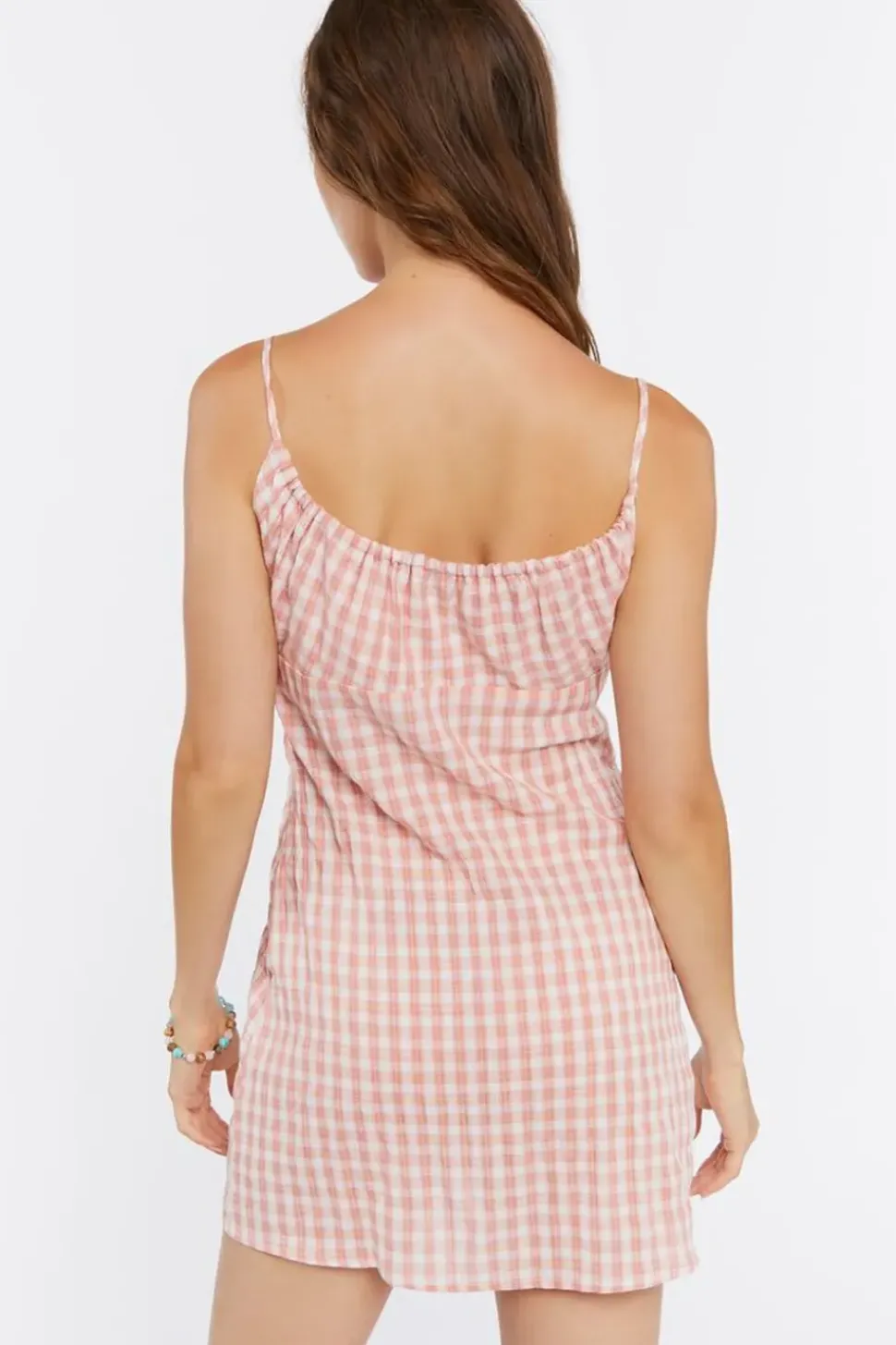 Gingham Plaid Mini Cami Dress