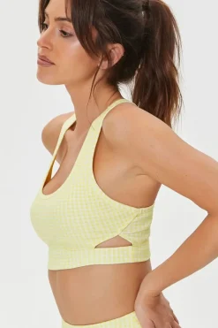 Gingham Racerback Sports Bra