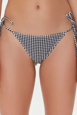 Gingham String Bikini Bottoms