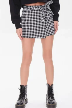 Gingham Wrap Skort