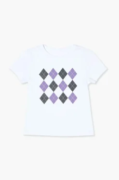 Girls Argyle Graphic Tee (Kids)