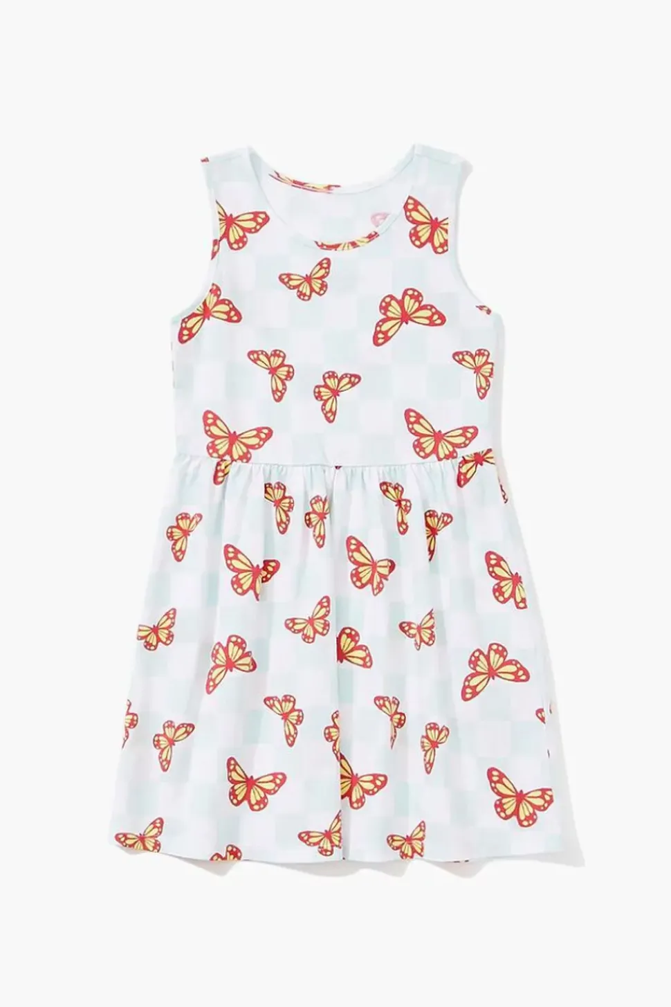 Girls Butterfly Checkered Dress (Kids)