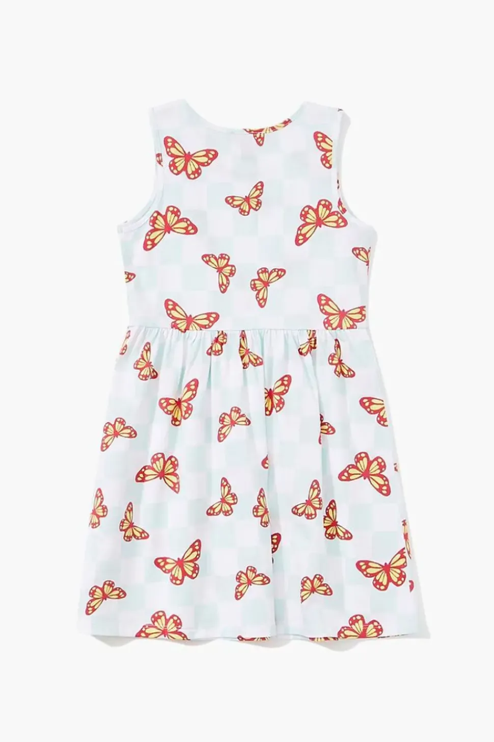 Girls Butterfly Checkered Dress (Kids)
