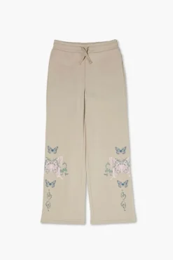 Girls Butterfly Graphic Sweatpants (Kids)