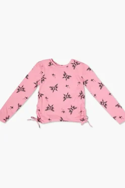 Girls Butterfly Print Long-Sleeve Tee (Kids)