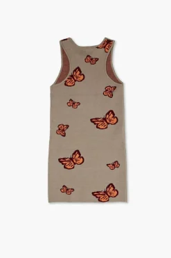 Girls Butterfly Print Sweater Dress (Kids)