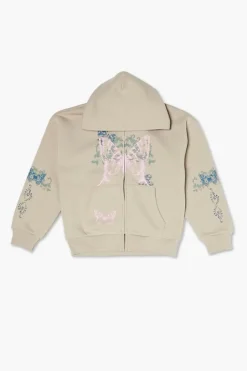 Girls Butterfly Zip-Up Hoodie (Kids)