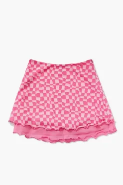 Girls Checkered Tiered Skirt (Kids)