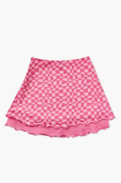 Girls Checkered Tiered Skirt (Kids)