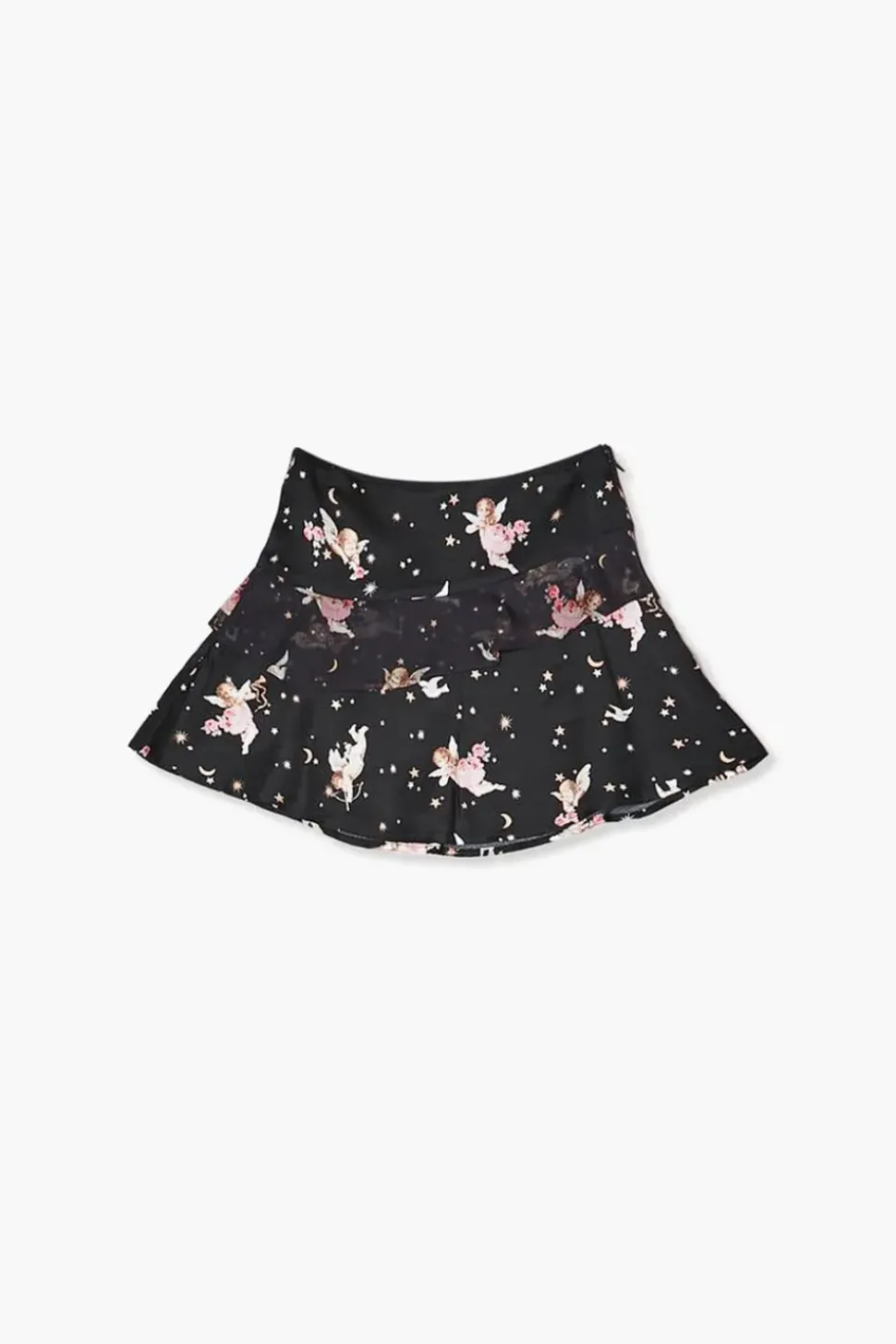 Girls Cupid Print Skater Skirt (Kids)