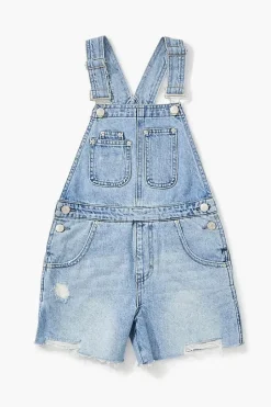 Girls Denim Overall Shorts (Kids)