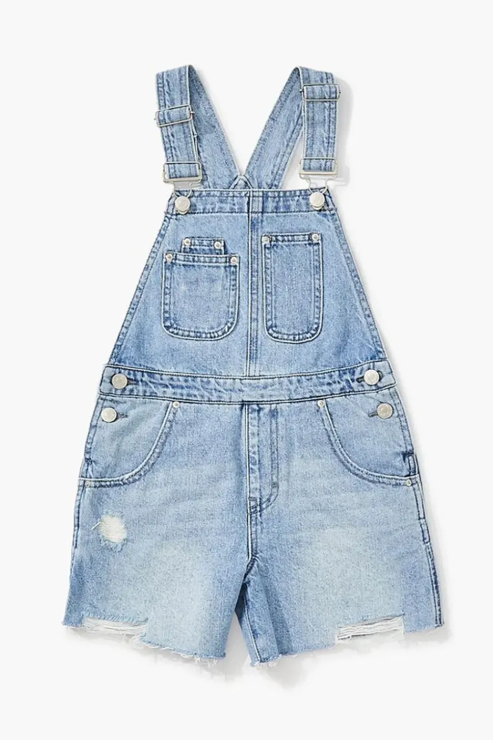 Girls Denim Overall Shorts (Kids)