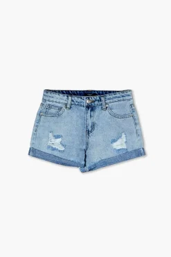 Girls Distressed Denim Shorts (Kids)