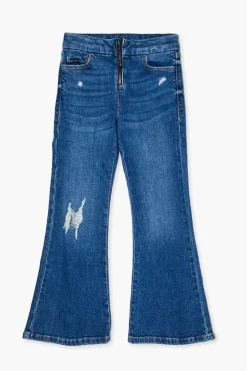 Girls Distressed Flare Jeans (Kids)