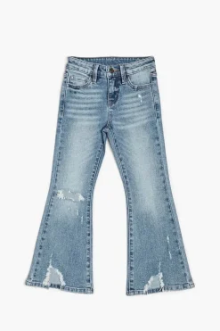 Girls Distressed Flare Jeans (Kids)