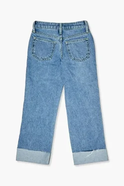 Girls Distressed Straight-Leg Jeans (Kids)