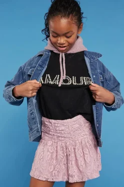 Girls Embellished Amour Graphic Tee (Kids)