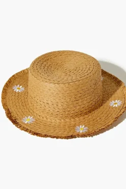 Girls Embroidered Floppy Hat (Kids)