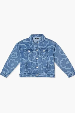 Girls Floral Denim Shacket (Kids)